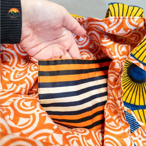 Noon Day Collection Tote Bag Multicolor Flora Double Handle Pockets Women's - Picture 6 of 8